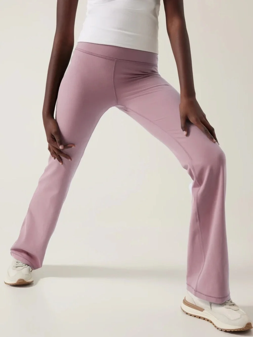 Athleta Girl dusty lavender Yoga Flare Leggings size XL